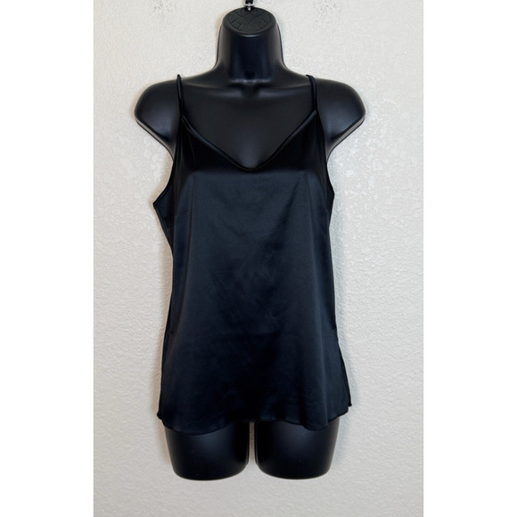 FUZZI Jean Paul Gaultier Black Camisole Silky V Neck Modern Minimalist Large